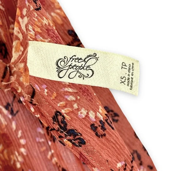 Free People Rose Glow Floral Open Waters Charlotte Dress Size XS - Picture 6 of 9